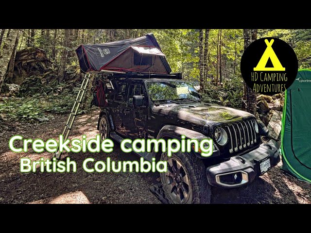 Creekside camping, Jeep Wrangler Overland Trip with ikamper mini