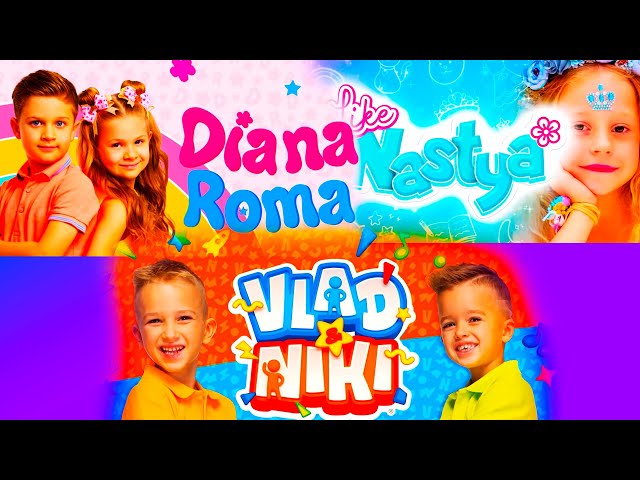 Diana and Roma VS Vlad and Niki VS Like Nastya  NEW LOGO INTRO 2025 (Sponsored By Preview 2 Effects)