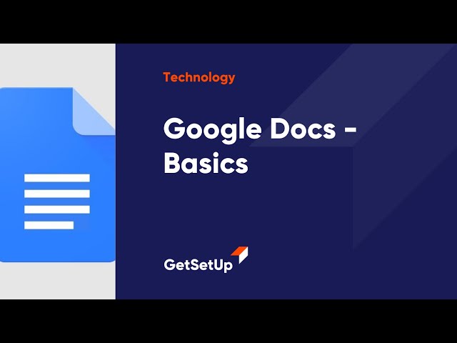 Google Docs - Basics, Classes designed for older adults.