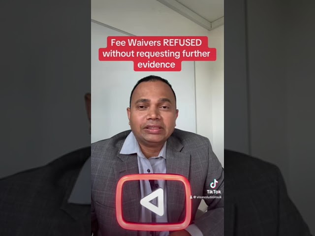 Fee Waivers REFUSED without requesting further evidence