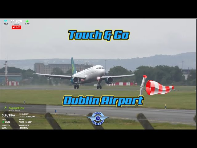 Tailwind Induced Touch and Go Landing - Aer Lingus - Dublin Airport 19/08/2024