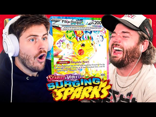 Hunting for Surging Sparks PIKACHU EX with PANDA!