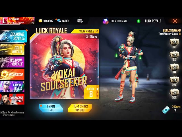 Garena Free Fire Live - New Luck Royale Dress