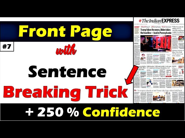 English Newspaper Reading || Newspaper Reading in English || Sentence Breaking Technique