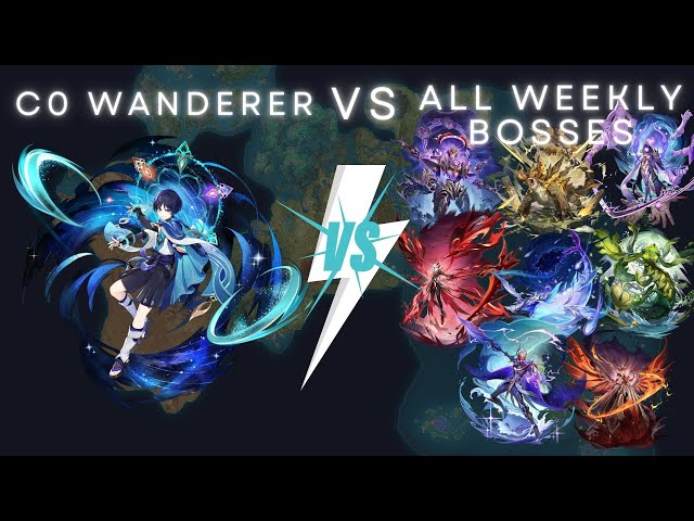 C0 Wanderer vs ALL 9 Weekly Bosses // 4.6 Genshin Impact