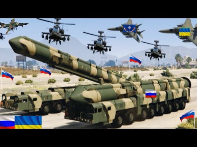 PUTIN UNDERSTIMATED NATO; Ukrainian Fighter Jets & Helicopters Attack on Russian Army Weapons-GTA5