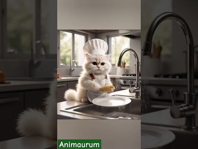 Cat Washing & Cooking - The Feline Experience