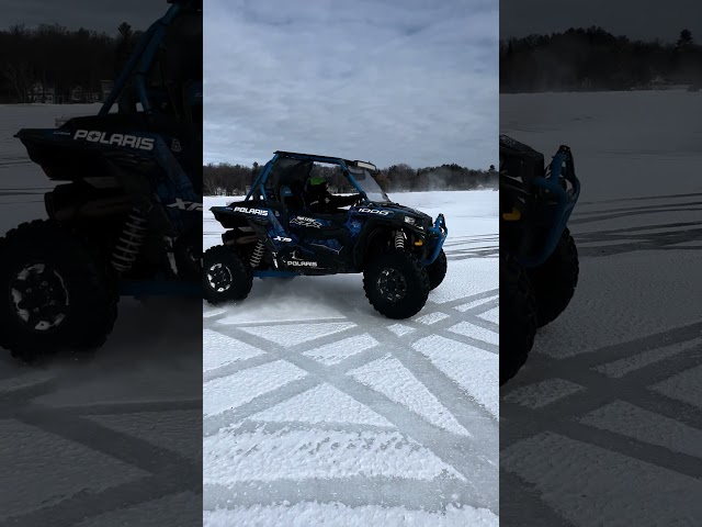 Full Throttle!! #wisconsin #rzrproxp #polarisrzr #snow #shawanolake #canam #canamx3