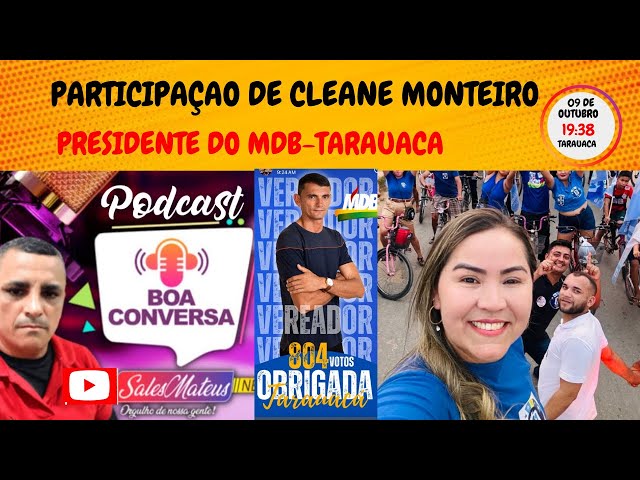 PRESIDENTE DO MDB,CLEANE MONTEIRO FARÁ AVALIÇAO VITORIOSA NA ELEIÇAO 2024