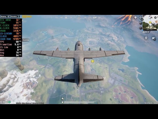 Lenovo LOQ : i5 12th Gen 12450H RTX 3050 6GB - Test in PUBG Mobile