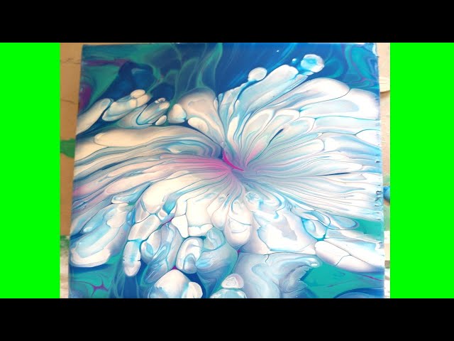 ASMR VR180 Paint Pouring a Flower (60k Views) Acrylic Fluid Art