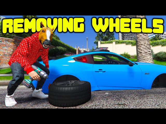 Removing Wheels From Cop Cars In GTA 5 RP