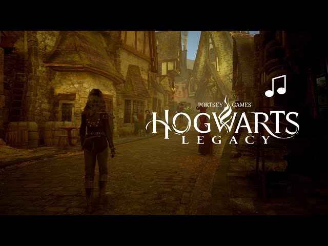 Hogwarts Legacy Ambience 🪄 Hogsmeade Walking Tour [No Music] #ambience