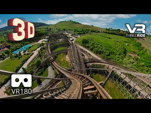 Mammut 3D - An Intense Epic Roller Coaster VR Experience 🤪 first row POV Tripsdrill VR180