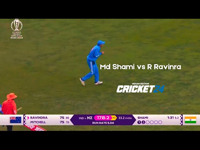 India vs Nz Trying to Re-Create Rachin Ravindra Wicket vs Md Shami in CRICKET 24