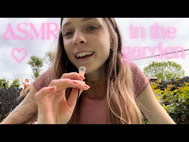 ASMR • in the garden 🐛 (whisper ramble, mouth sounds, birds 🕊) + PATREON REVEAL ✨💗