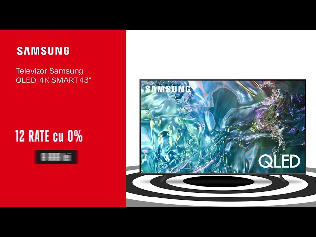 Televizor Samsung QE43Q60DAUXUA QLED 43" UHD 4K în 10 rate cu 0%