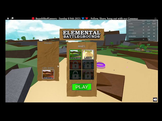 Elemental Battlegrounds (Survival Mode) | Technology Damage Skills