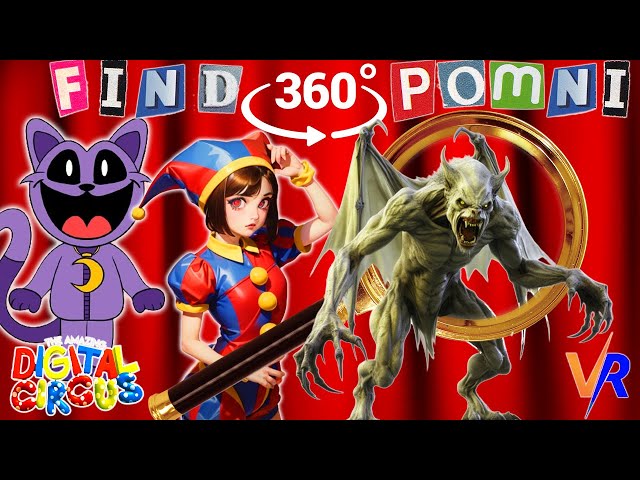 360 Video Horror Game Pomni vs Catnap