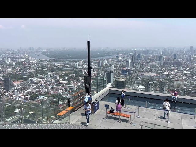 #Bangkok King Power Mahanakhon | MAHANAKHON SKYWALK ROOFTOP | 78 floor | Bangkok panoramic view.