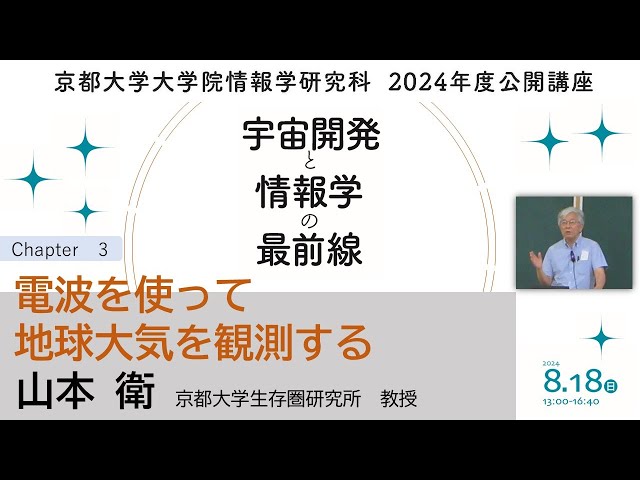 京都大学情報学研究科2024年度公開講座－「電波を使って地球大気を観測する」講演：山本 衛 京都大学生存圏研究所教授