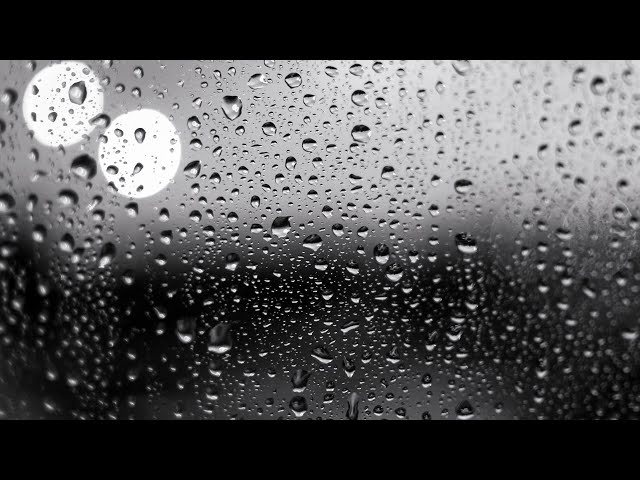 Sound of rain on window with dark screen to sleep | Calm the mind and relax