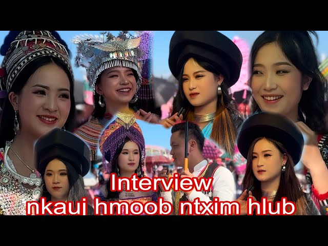 Aibvamkhwb interview hluas nkauj hmoob ntxim hlub nyob rau tshav pob xeev khuam #noj30 #hmoob