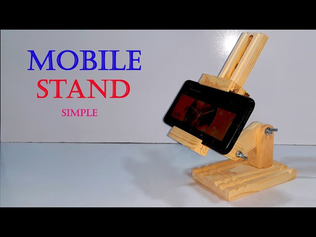 make mobile stand with wood - how to make wooden mobile stand - homemade woodworking