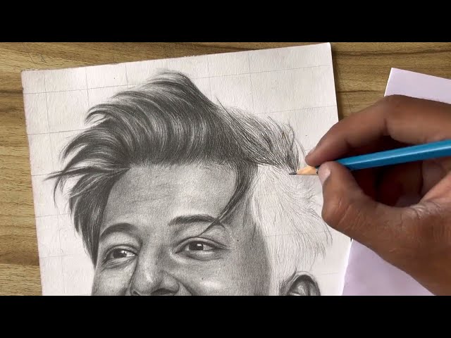 how to make hair and beard | Darshan Raval | portrait drawing