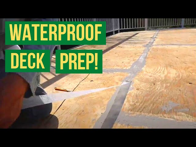 WATERPROOFING Balcony/DECK — How to Prepare