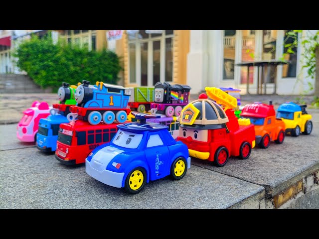 Mainan Tayo the Little Bus, Tayo, Rogi, Gani, Lani, Thomas and Friends, Robocar Poli, Roy, Amber