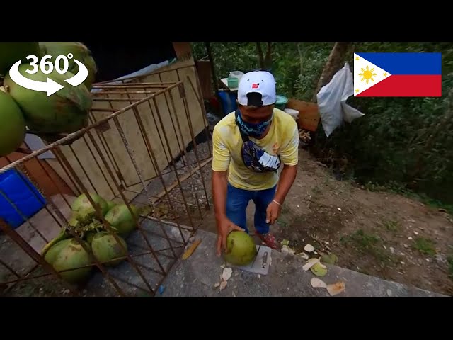 How to Open a Young Coconut? Buko prepared by a pro in Ternate Cavite by the Kaybiang Tunnel