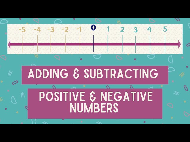 Adding and Subtracting Negative Numbers on a Number Line