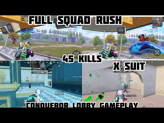 40+kills gameplay in conqueror lobby ||rush gamplay|| hardest survival || #bgmi #pubgmobile #gamer