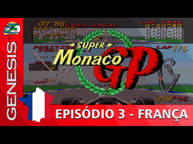 Acelerando com Super Danilo no Super Monaco GP do Mega Drive - GP França pt3