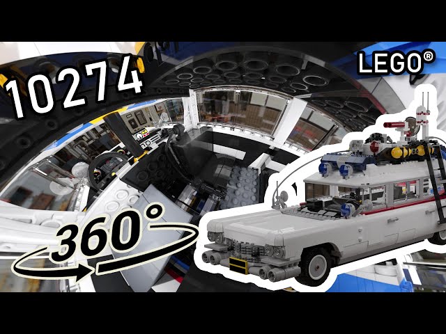 LEGO 10274 Ghostbusters ECTO-1 360 Video | Look Inside LEGO | 10274 LEGO Blender Panorama Mecabricks