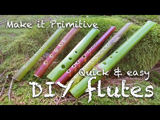 Primitive music 5: Easy DIY flutes and whistles from impatiens stems 🎵