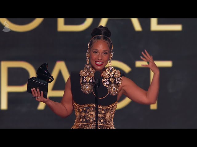 ALICIA KEYS Wins Global Impact Award | 2025 GRAMMYs Acceptance Speech