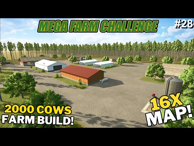 16X MAP! BUILDING A $1,000,000 CATTLE FARM FROM SCRATCH! | Farming Simulator 25 | FS25 Timelapse #28