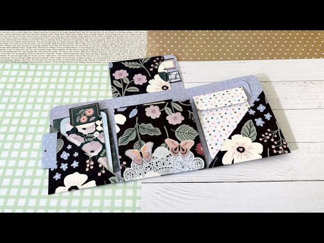 One Sheet Wonder - 12x12 Paper | Ephemera Holder, Happy Mail IDEA | TUTORIAL with Variation