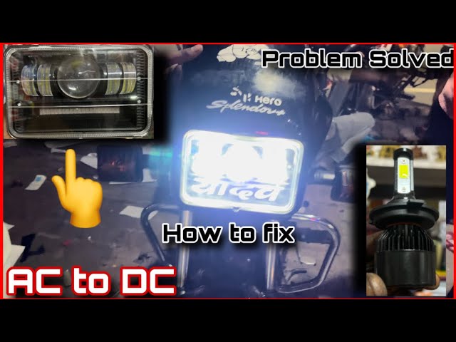 Splendor LED Headlight Kaise Lagaye || How To Fix LED Light For Splendor || Splendor Modified