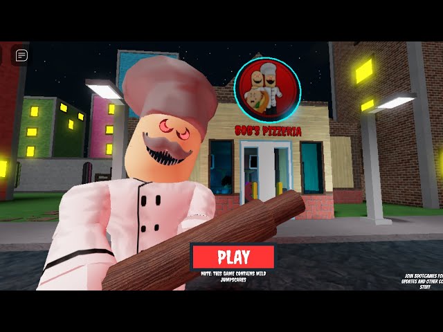 بحاول اهرب escape papa pizza's pizzeria scary obby مطعم البيتزا الشريره في لعبة #roblox #روبلوكس