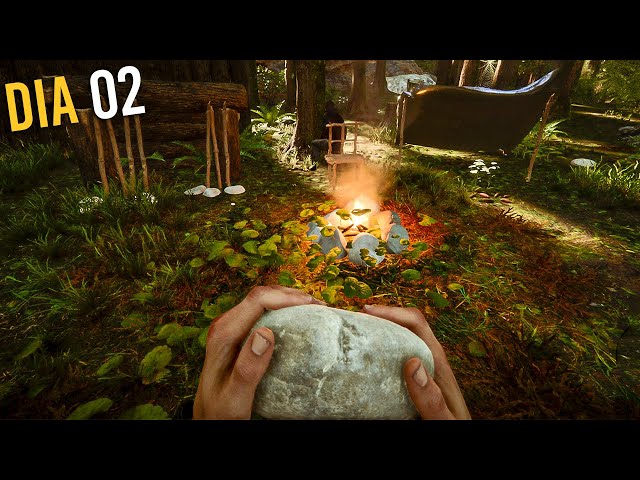 COMEÇAMOS A CONSTRUIR NOSSO ACAMPAMENTO | SONS OF THE FOREST #02