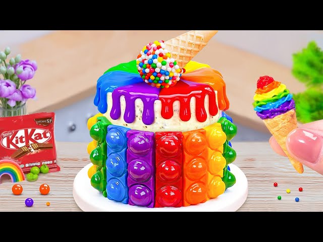 Sweet Oreo Pop It Cake With Ice Cream 🌈 Easy Baking Miniature Cake Recipes 🌈 Petite Mastery