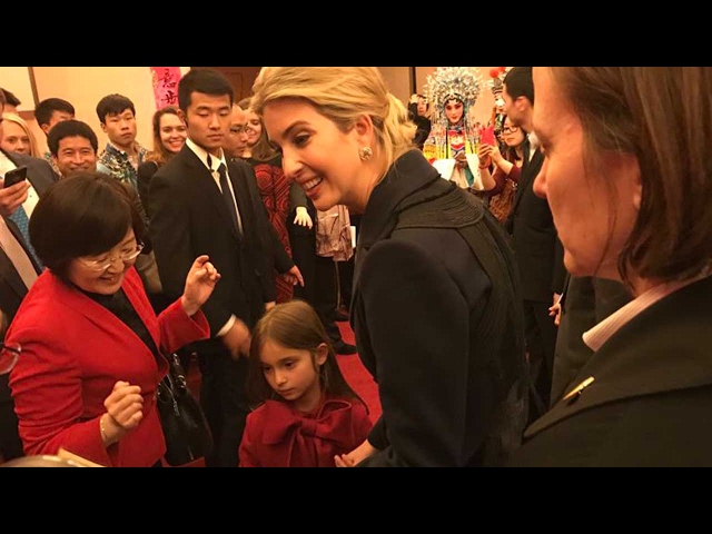 Ivanka Trump at DC's Chinese Embassy to celebrate Spring Festival with daughter Arabella