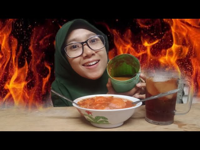 PERUT AUTO MULES‼️TUANG SAMBAL TEROS, MUKBANG BAKSO SUPER PEDAS ISI TELUR PUYUH CUMA 7500an#mukbang