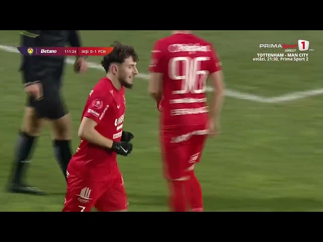 GOOOL! Poli Iași - Hermannstadt 0-1. Ianis Stoica marchează, în prelungiti, din pasa lui Buș