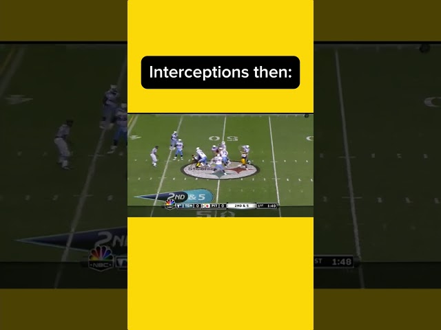 Interceptions Now vs Then #nfl #thenandnow