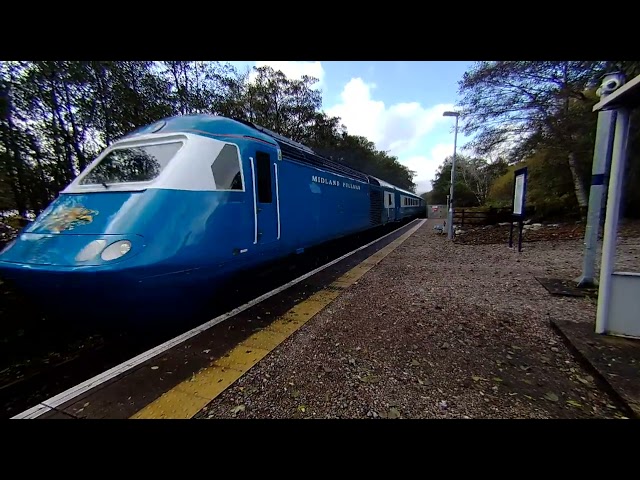 Midland Pullman passing Locheilside on 2024-10-19 in VR180