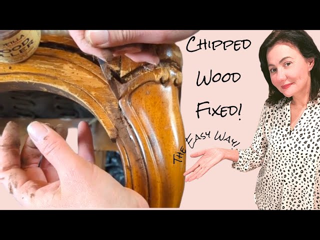 😆 Fix chipped wood furniture! The easy way!  Top DIY home projects ideas. Furniture upcycling hacks